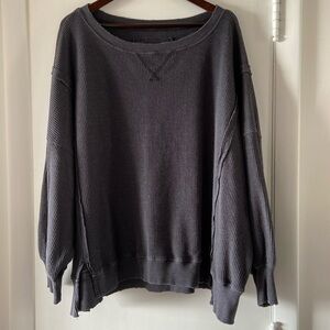 American Eagle/AE Oversized Waffle Sweatshirt
